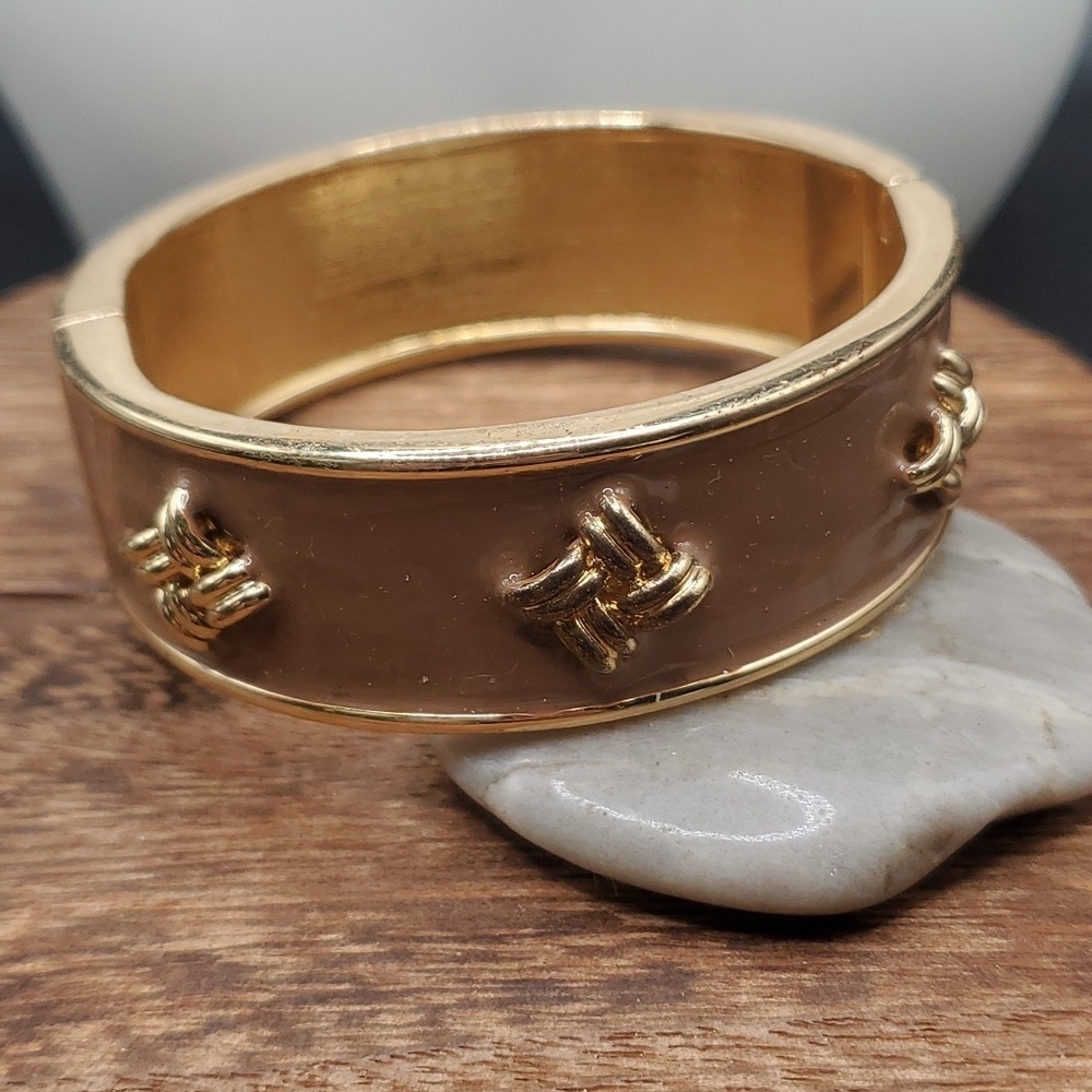 Talbots High fashion knot mocha hinge‎ bracelet B3112